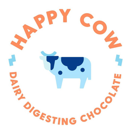 HAPPY COW DAIRY DIGESTING CHOCOLATE trademark