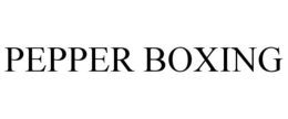 PEPPER BOXING trademark
