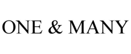 ONE & MANY trademark