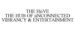 THE HIIVE THE HUB OF IINCONNECTED VIBRANCY & ENTERTAINMENT trademark
