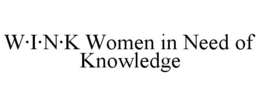 W·I·N·K MEN IN NEED OF KNOWLEDGE trademark