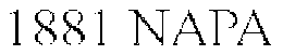 1881 NAPA trademark