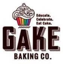 EDUCATE. CELEBRATE. EAT CAKE. GAKE BAKING CO. trademark