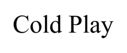 COLD PLAY trademark