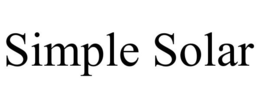 SIMPLE SOLAR trademark