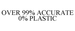 OVER 99% ACCURATE 0% PLASTIC trademark