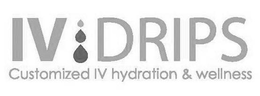 IV DRIPS CUSTOMIZED IV HYDRATION & WELLNESS trademark