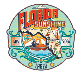 FLORIDA SUNSHINE LAGER ABV 5.0% WINTER GARDEN WG trademark