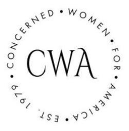 CWA CONCERNED WOMEN FOR AMERICA EST. 1979 trademark