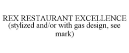 REX RESTAURANT EXCELLENCE (STYLIZED AND/OR WITH GAS DESIGN, SEE MARK) trademark