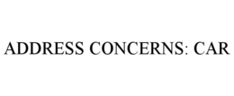 ADDRESS CONCERNS: CAR trademark