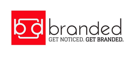 B D BRANDED GET NOTICED. GET BRANDED. trademark
