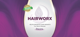 HAIRWORX STACERA PHYSICIAN APPROVED ORGANIC HELPS PROMOTE HAIR GROWTH FOR MEN & WOMEN 2.0 FL OZ trademark