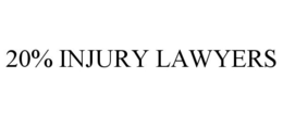 20% INJURY LAWYERS trademark