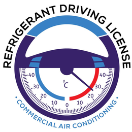 REFRIGERANT DRIVING LICENSE ·COMMERCIALAIR CONDITIONING· trademark