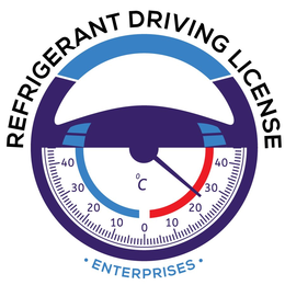 REFRIGERANT DRIVING LICENSE ·ENTERPRISES· trademark
