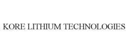 KORE LITHIUM TECHNOLOGIES trademark