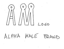 AM LOGO ALPHA MALE BRAND trademark