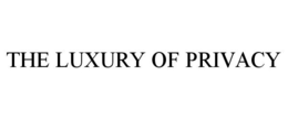 THE LUXURY OF PRIVACY trademark