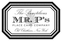 THE PUNCTILIOUS MR. P'S PLACE CARD COMPANY OLD CHATHAM, NEW YORK trademark