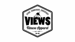 VIEWS FITNESS APPAREL EFFORT. COMMITMENT. CONSISTENCY EST. 2019 trademark