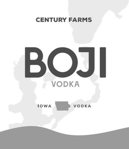 CENTURY FARMS BOJI VODKA IOWA VODKA trademark