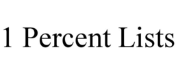 1 PERCENT LISTS trademark