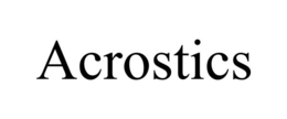 ACROSTICS trademark