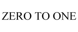 ZERO TO ONE trademark