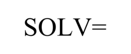SOLV= trademark