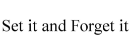 SET IT AND FORGET IT trademark