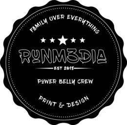 FAMILY OVER EVERYTHING RUNM3DIA EST 2018 POWER BELLY CREW PRINT & DESIGN trademark