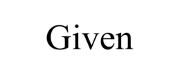 GIVEN trademark