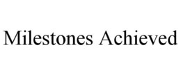 MILESTONES ACHIEVED trademark
