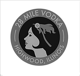 28 MILE VODKA HIGHWOOD, ILLINOIS trademark
