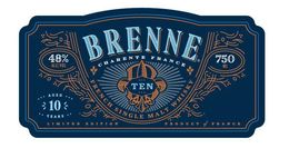 BRENNE CHARENTE FRANCE TEN FRENCH SINGLE MALT WHISKY 48% ALC/VOL AGED 10 YEARS LIMITED EDITION 750 ML PRODUCT OF FRANCE trademark