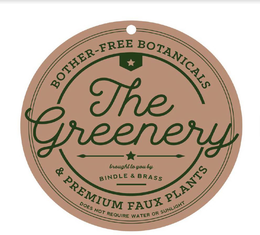 THE GREENERY BOTHER-FREE BOTANICALS & PREMIUM FAUX PLANTS BROUGHT TO YOU BY BINDLE & BRASS DOES NOT REQUIRE WATER OR SUNLIGHT trademark