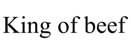 KING OF BEEF trademark