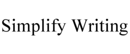 SIMPLIFY WRITING trademark
