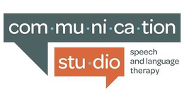COM·MU·NI·CA·TION STU·DIO SPEECH AND LANGUAGE THERAPY trademark