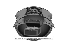 CONTINENTAL ENTERPRISES TWOTHOUSAND INC. WE CREATE CUSTOM DESIGNED WOODEN TREASURE'S trademark
