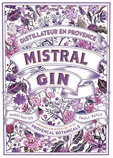 MISTRAL GIN DISTILLATEUR EN PROVENCE HANDCRAFTED SMALL BATCH PREMIUM GIN DISTILLED WITH PROVENCAL BOTANICALS trademark