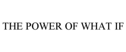 THE POWER OF WHAT IF trademark