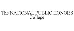 THE NATIONAL PUBLIC HONORS COLLEGE trademark