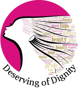DESERVING OF DIGNITY BEAUTY HOPE DIGNITY PRIDE CONQUER EMPOWERMENT COMPASSION GROWTH SELF ESTEEM trademark