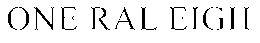 ONE RAL EIGH trademark
