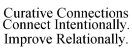 CURATIVE CONNECTIONS CONNECT INTENTIONALLY. IMPROVE RELATIONALLY. trademark