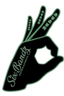 SIX BANDZ EXCLUSIVE CLOTHING CO. 100 trademark