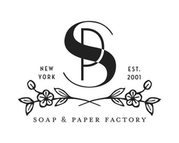S P SOAP NEW YORK EST 2001 SOAP & PAPERFACTORY trademark