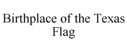 BIRTHPLACE OF THE TEXAS FLAG trademark